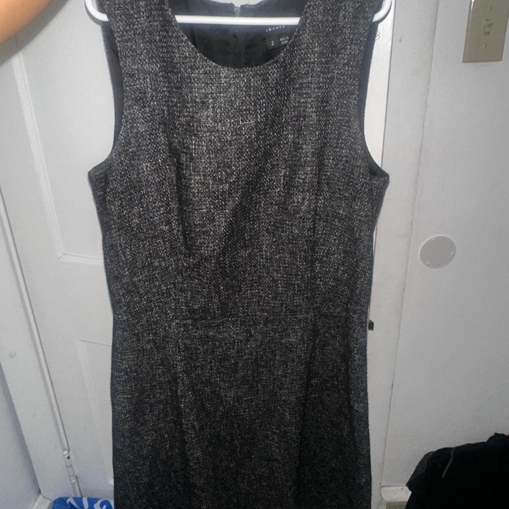 Theory Charcoal Sleeveless Midi Dress